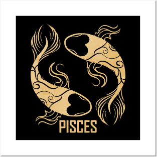 Pisces Symbol Birthday Zodiac Pisces Posters and Art